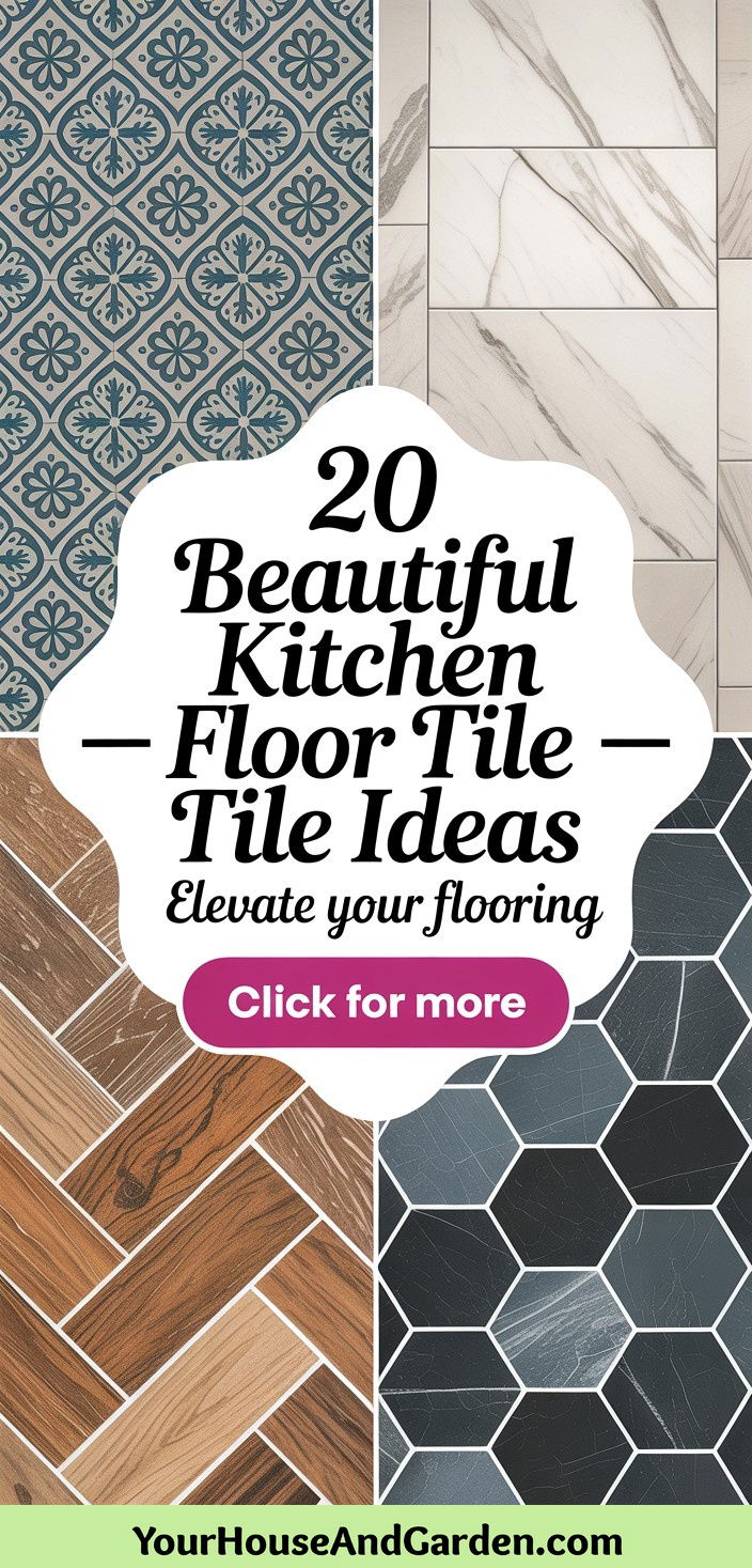 20 Beautiful Kitchen Floor Tile Ideas for Every Home - 20 Beautiful Kitchen Floor Tile Ideas for Every Home