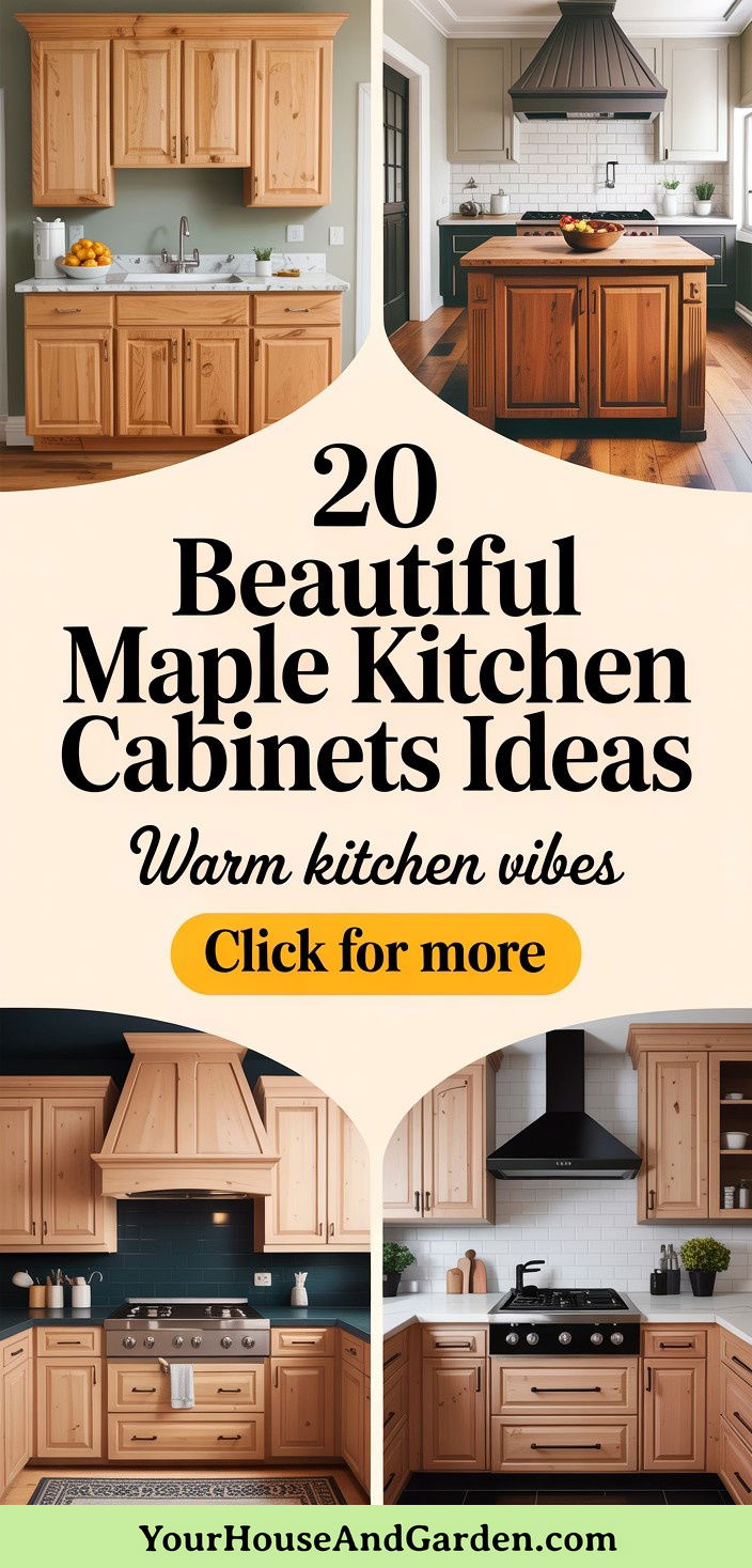 20 Beautiful Maple Kitchen Cabinets Ideas for Your Remodel - 20 Beautiful Maple Kitchen Cabinets Ideas for Your Remodel
