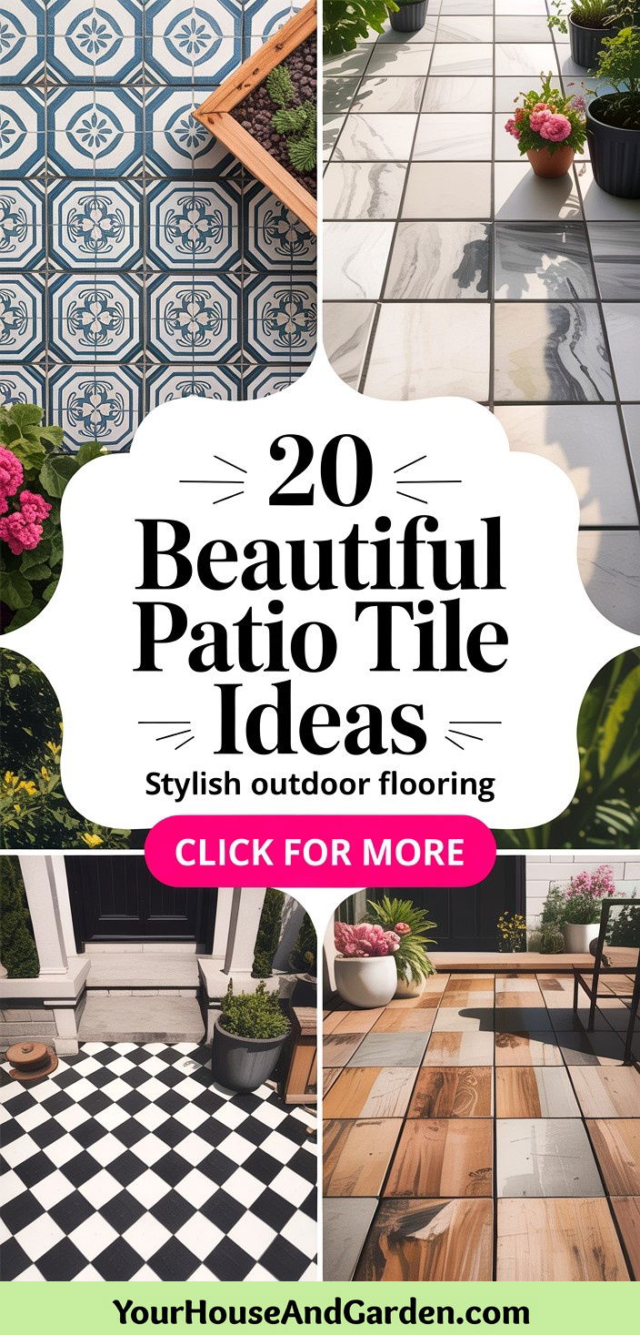 20 Beautiful Patio Tile Ideas for Stylish Outdoor Flooring - 20 Beautiful Patio Tile Ideas for Stylish Outdoor Flooring
