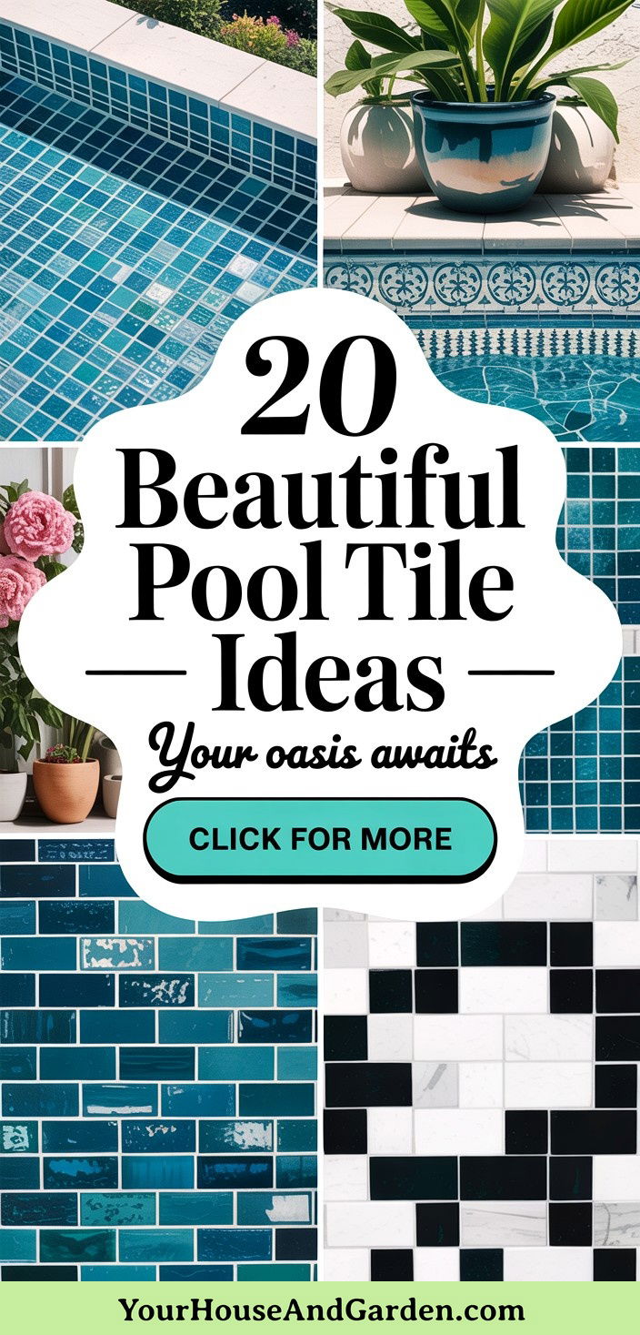 20 Beautiful Pool Tile Ideas for Your Swimming Oasis - 20 Beautiful Pool Tile Ideas for Your Swimming Oasis