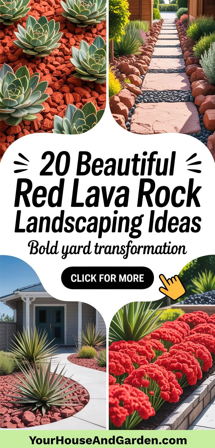 20 Beautiful Red Lava Rock Landscaping Ideas for Yards - 20 Beautiful Red Lava Rock Landscaping Ideas for Yards