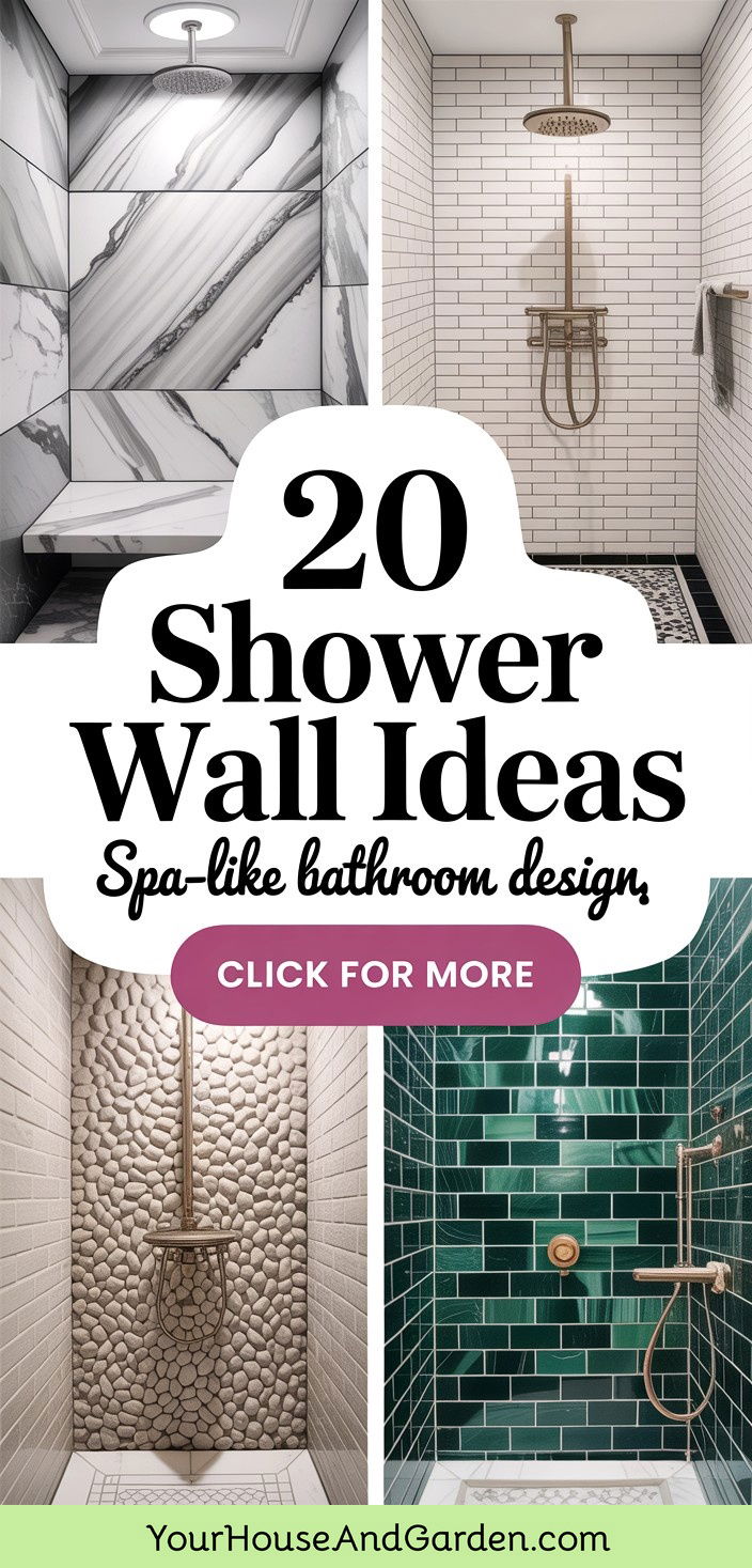 20 Beautiful Shower Wall Ideas for a Spa-Like Bathroom - 20 Beautiful Shower Wall Ideas for a Spa-Like Bathroom