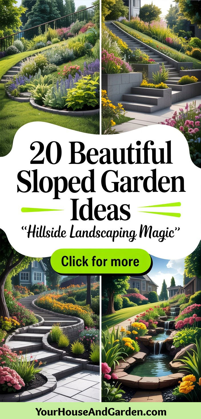 20 Beautiful Sloped Garden Ideas for Hillside Landscapes - 20 Beautiful Sloped Garden Ideas for Hillside Landscapes