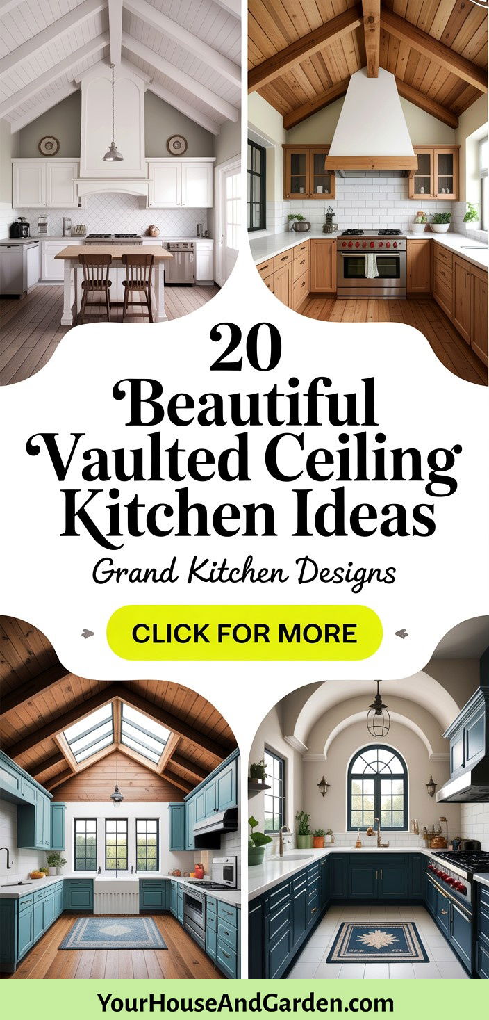 20 Beautiful Vaulted Ceiling Kitchen Designs and Inspiration - 20 Beautiful Vaulted Ceiling Kitchen Designs & Inspiration
