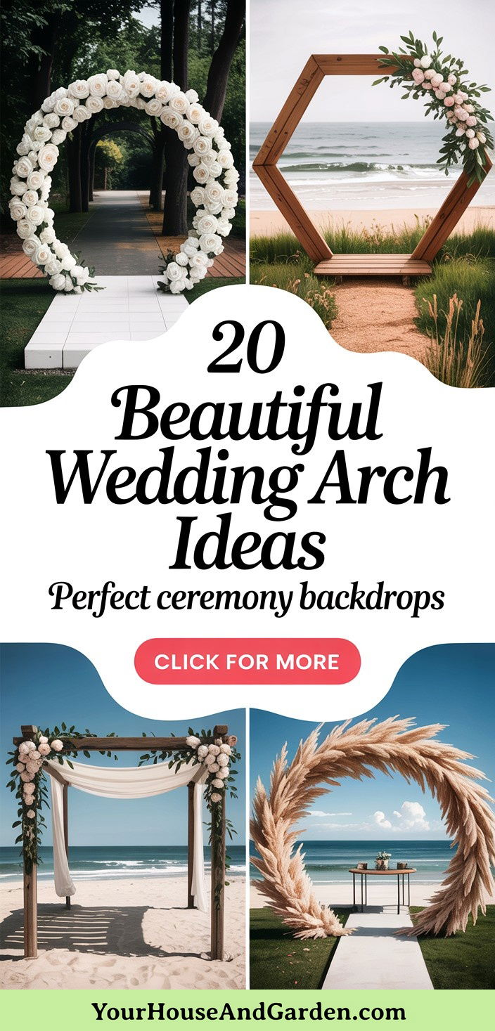 20 Beautiful Wedding Arch Ideas for a Picture-Perfect Ceremony - 20 Beautiful Wedding Arch Ideas for a Picture-Perfect Ceremony