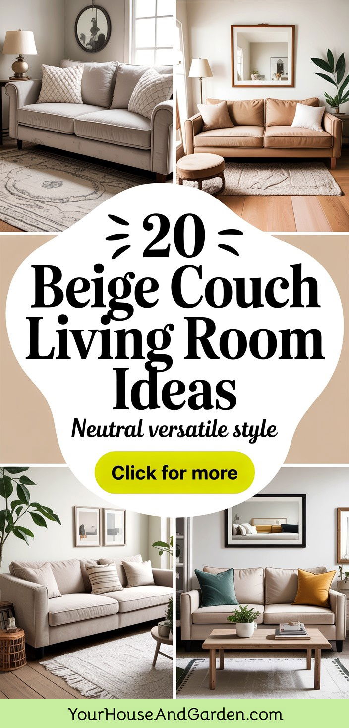 20 Beige Couch Living Room Ideas Neutral Versatility