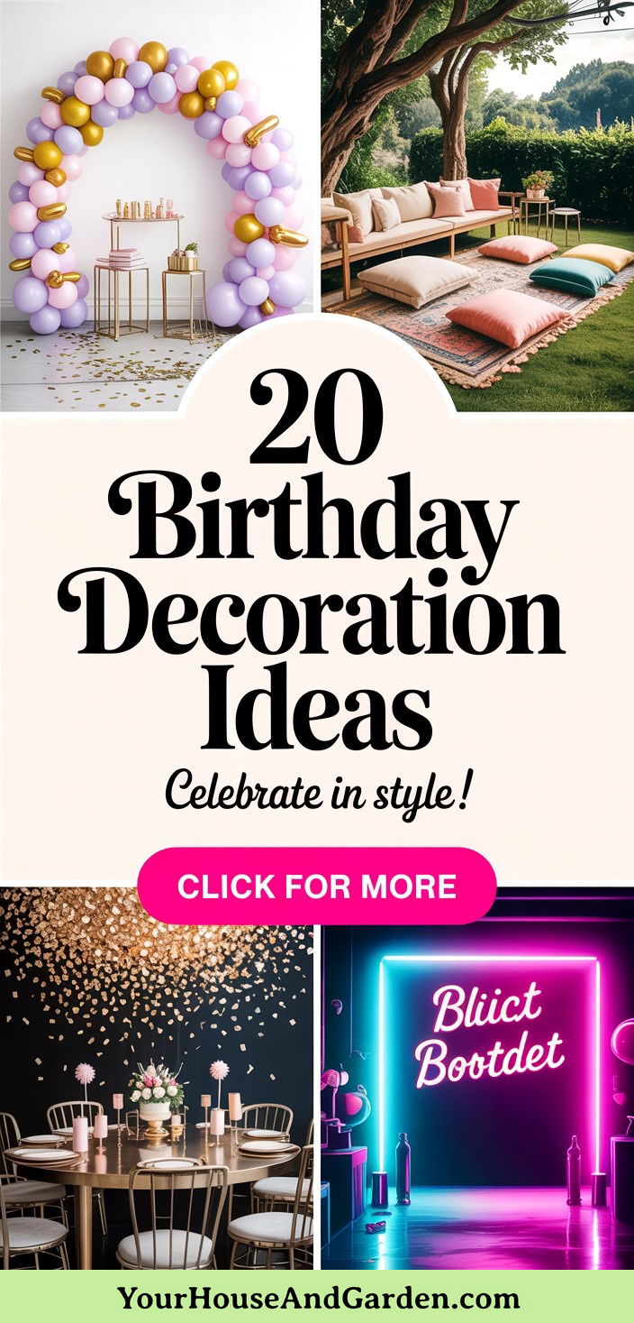 20 Birthday Decoration Ideas for Unforgettable Celebrations - 20 Birthday Decoration Ideas for Unforgettable Celebrations