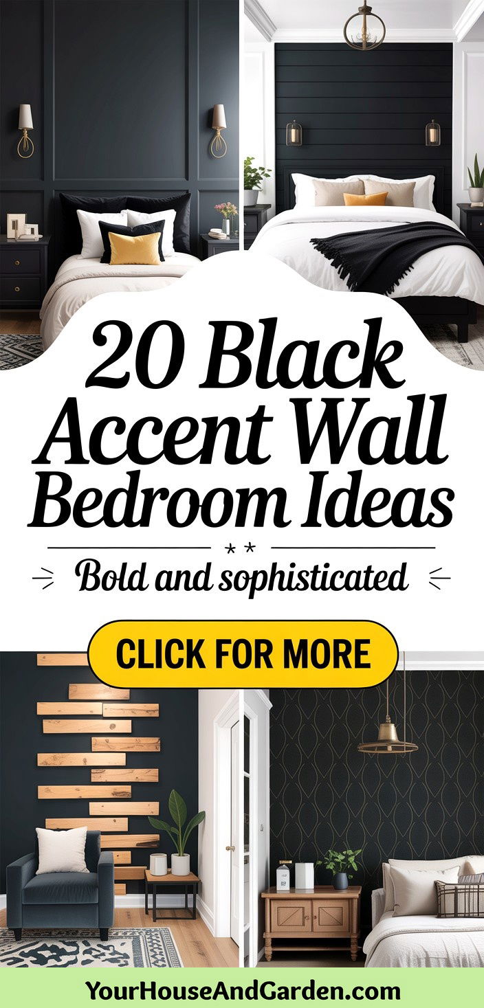 20 Black Accent Wall Bedroom Ideas Bold Statements