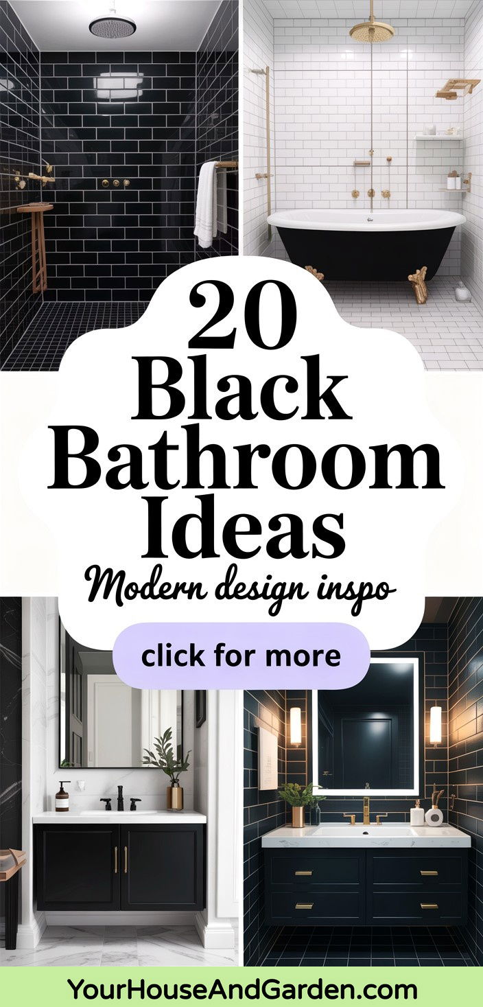 20 Black Bathroom Ideas Modern and Elegant Design Inspo
