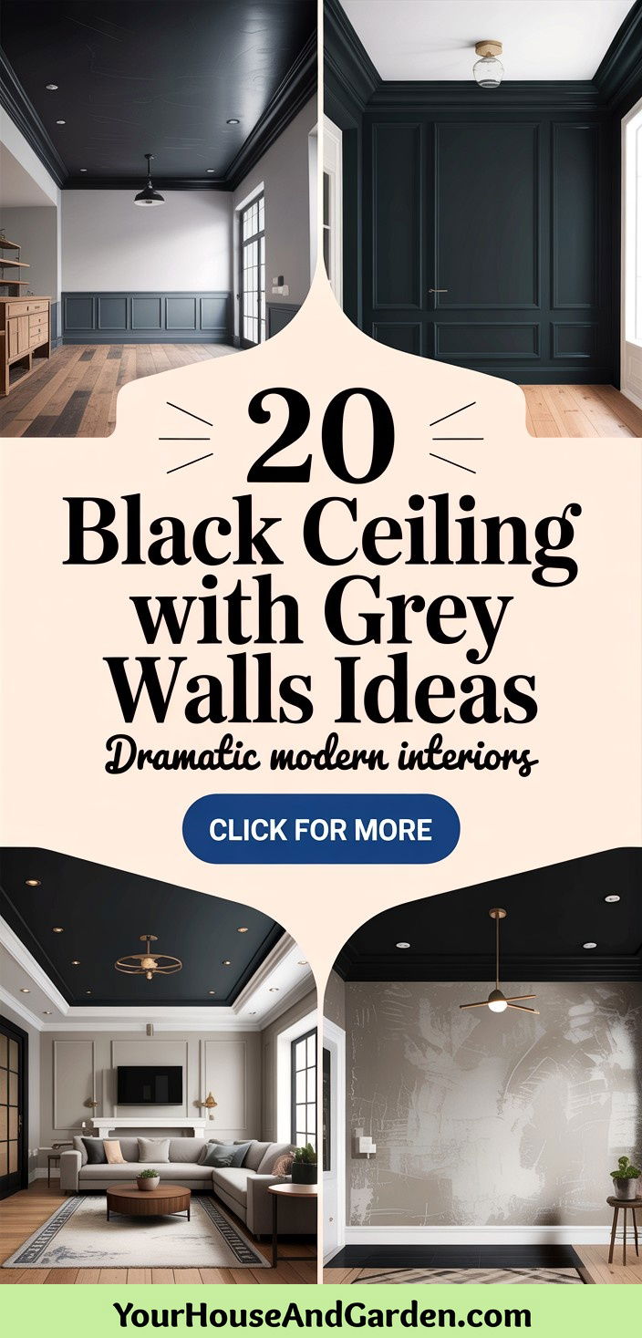 20 Black Ceiling With Grey Walls Dramatic Modern Interiors