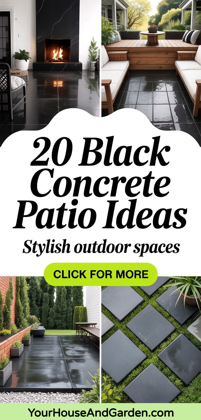 20 Black Concrete Patio Ideas Stylish Outdoor Spaces