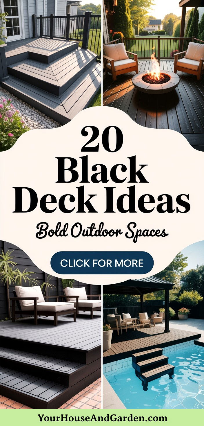 20 Black Deck Ideas Bold Outdoor Entertainment Spaces