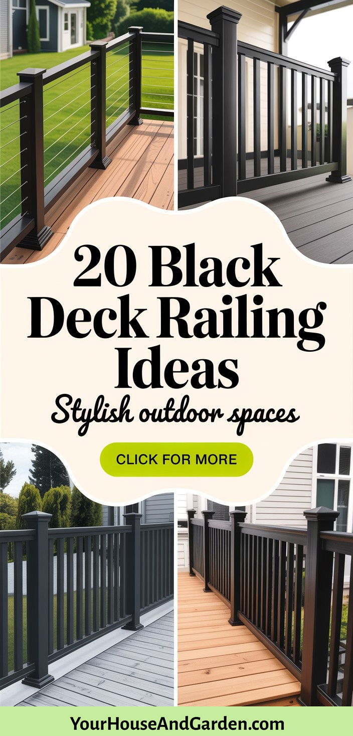 20 Black Deck Railing Ideas for Stylish Outdoor Spaces - 20 Black Deck Railing Ideas for Stylish Outdoor Spaces