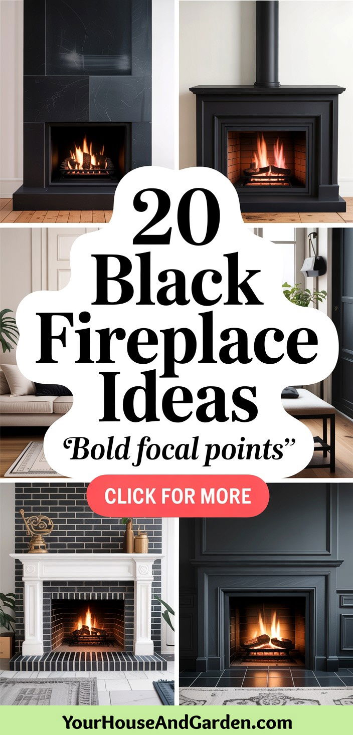 20 Black Fireplace Ideas Bold Focal Point Designs