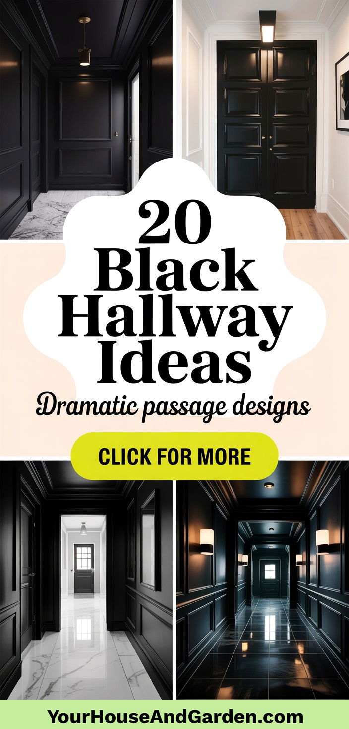 20 Black Hallway Ideas Elegant and Dramatic Passage Designs