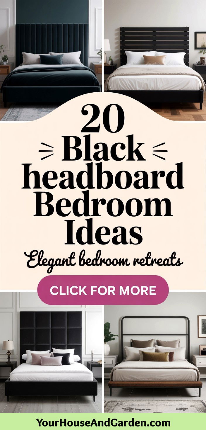 20 Black Headboard Bedroom Ideas for Elegant Retreats - 20 Black Headboard Bedroom Ideas for Elegant Retreats
