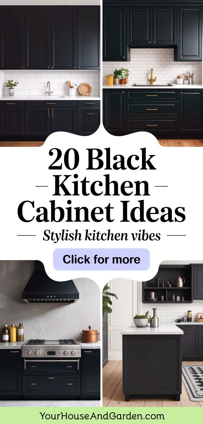 20 Black Kitchen Cabinet Ideas Stylish Design Inspiration