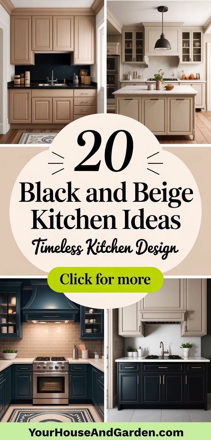20 Black and Beige Kitchen Ideas for Timeless Design - 20 Black and Beige Kitchen Ideas for Timeless Design