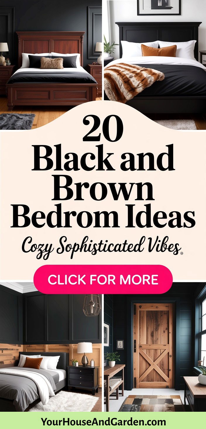 20 Black and Brown Bedroom Ideas Cozy Sophistication