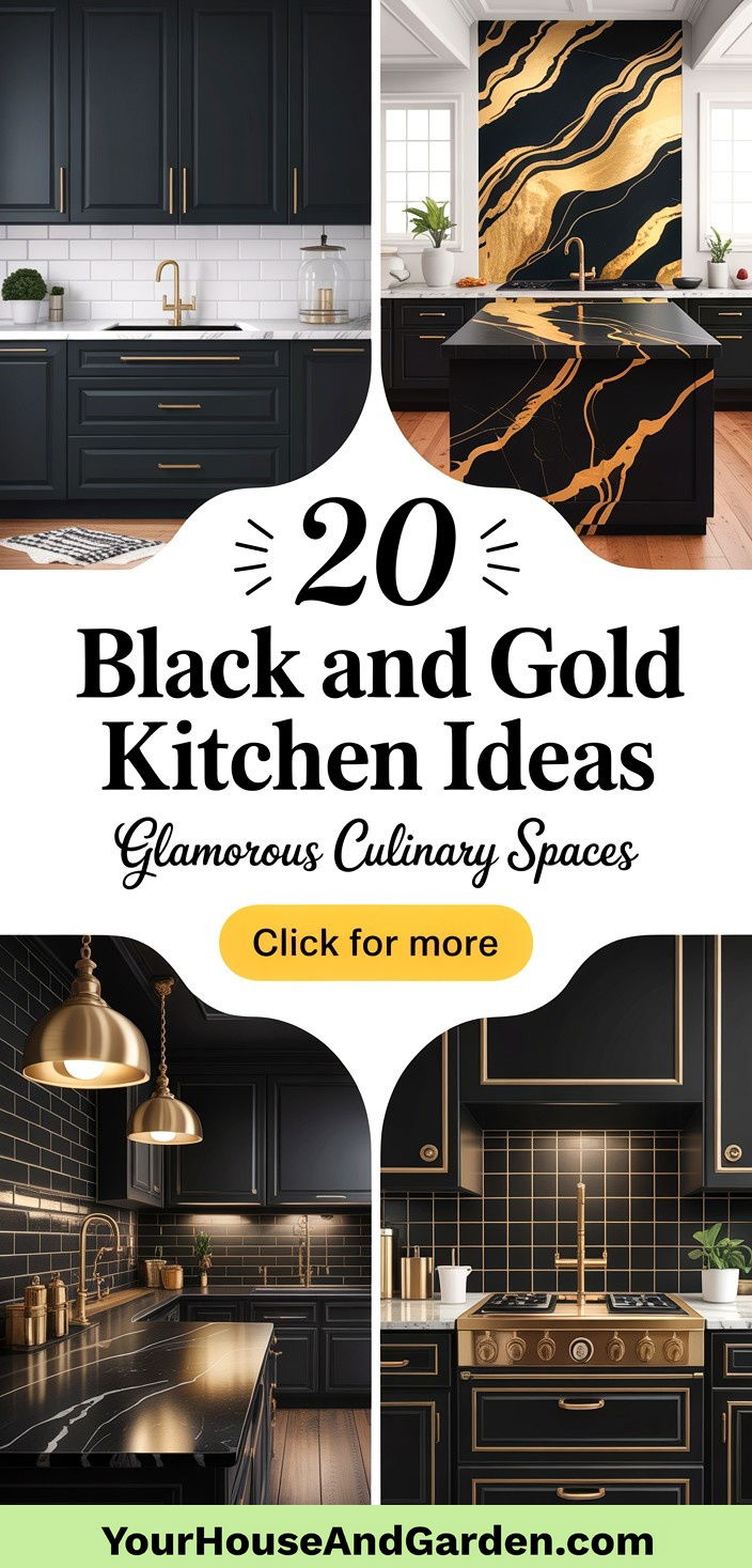 20 Black and Gold Kitchen Ideas for a Glamorous Style - 20 Black and Gold Kitchen Ideas for a Glamorous Style