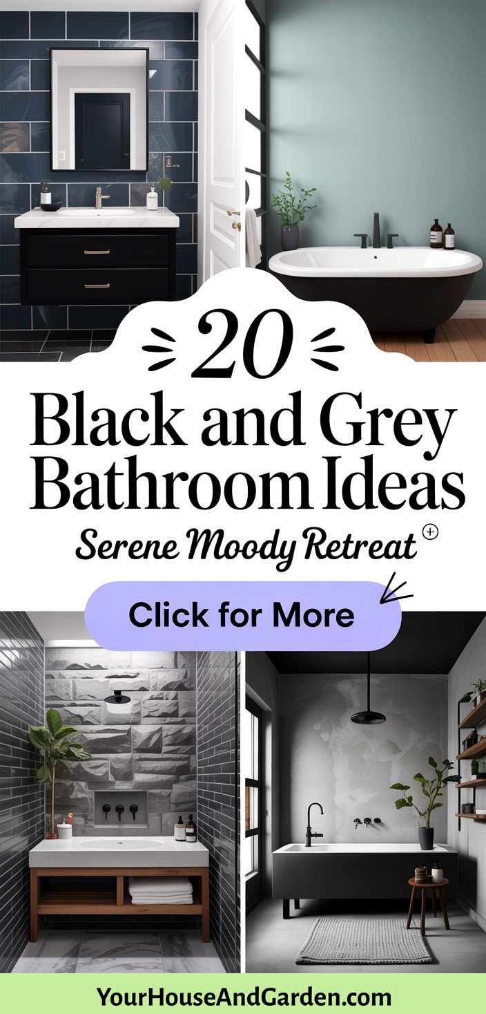 20 Black and Grey Bathroom Ideas for a Soothing Retreat - 20 Black and Grey Bathroom Ideas for a Soothing Retreat