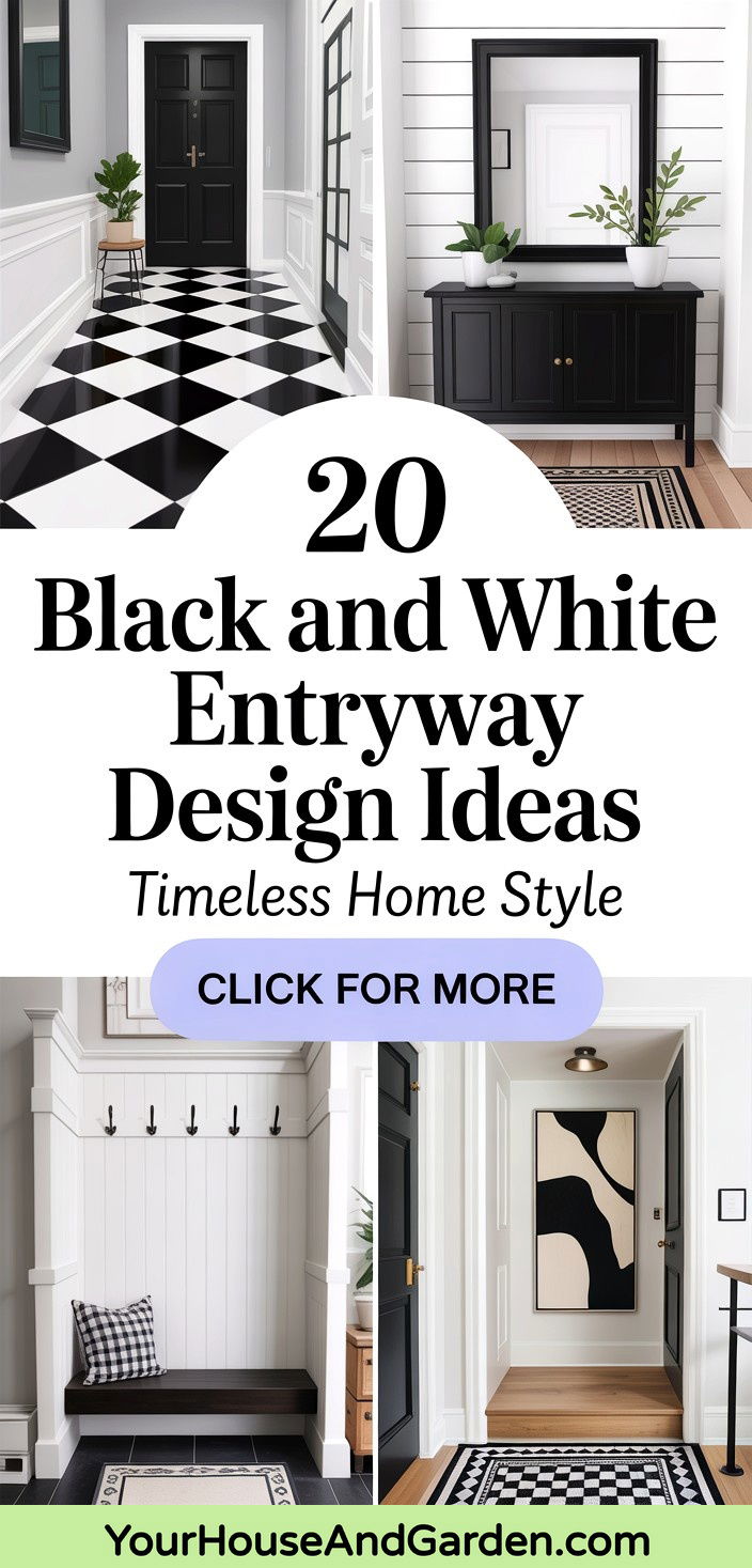 20 Black and White Entryway Design Ideas Timeless Style