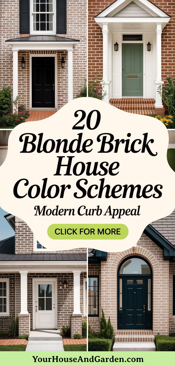 20 Blonde Brick House Color Schemes for Modern Curb Appeal - 20 Blonde Brick House Color Schemes for Modern Curb Appeal
