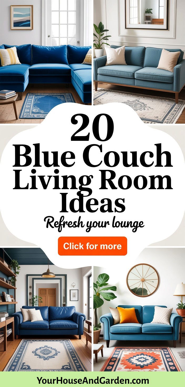 20 Blue Couch Living Room Ideas Refresh Your Lounge Space