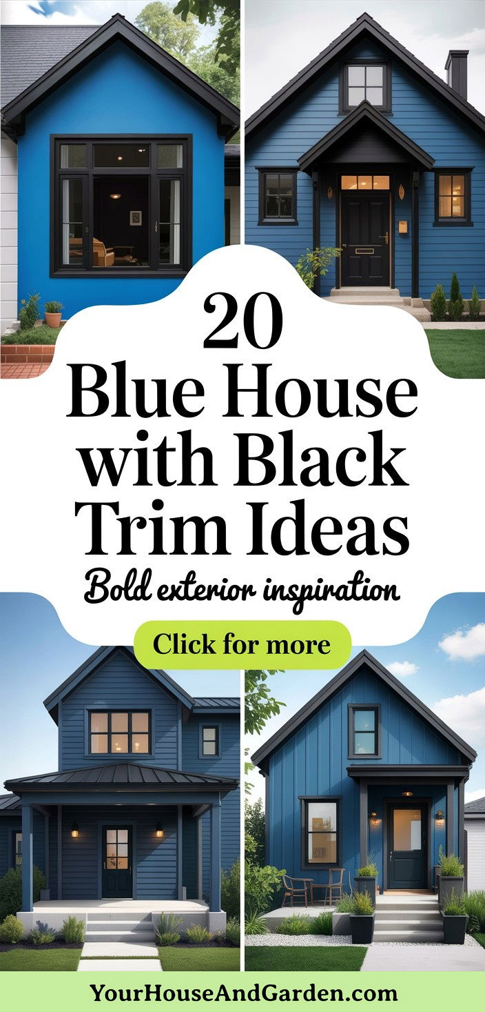 20 Blue House With Black Trim Ideas Bold Exteriors
