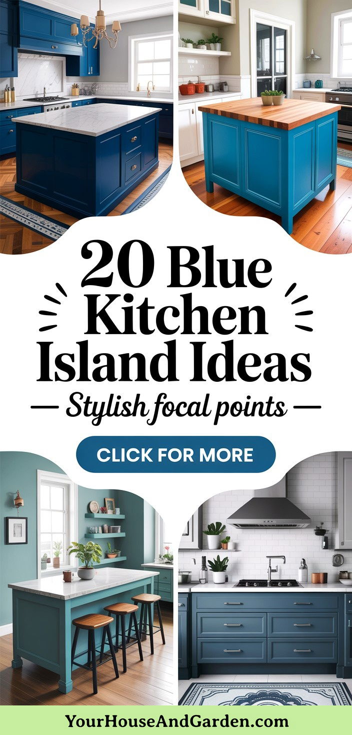 20 Blue Kitchen Island Ideas Fresh and Stylish Focal Point Design