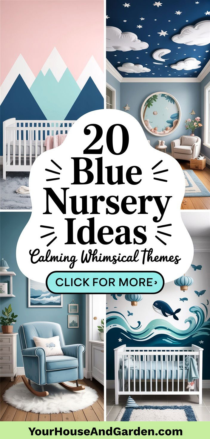 20 Blue Nursery Ideas Calming and Whimsical Baby Room Themes