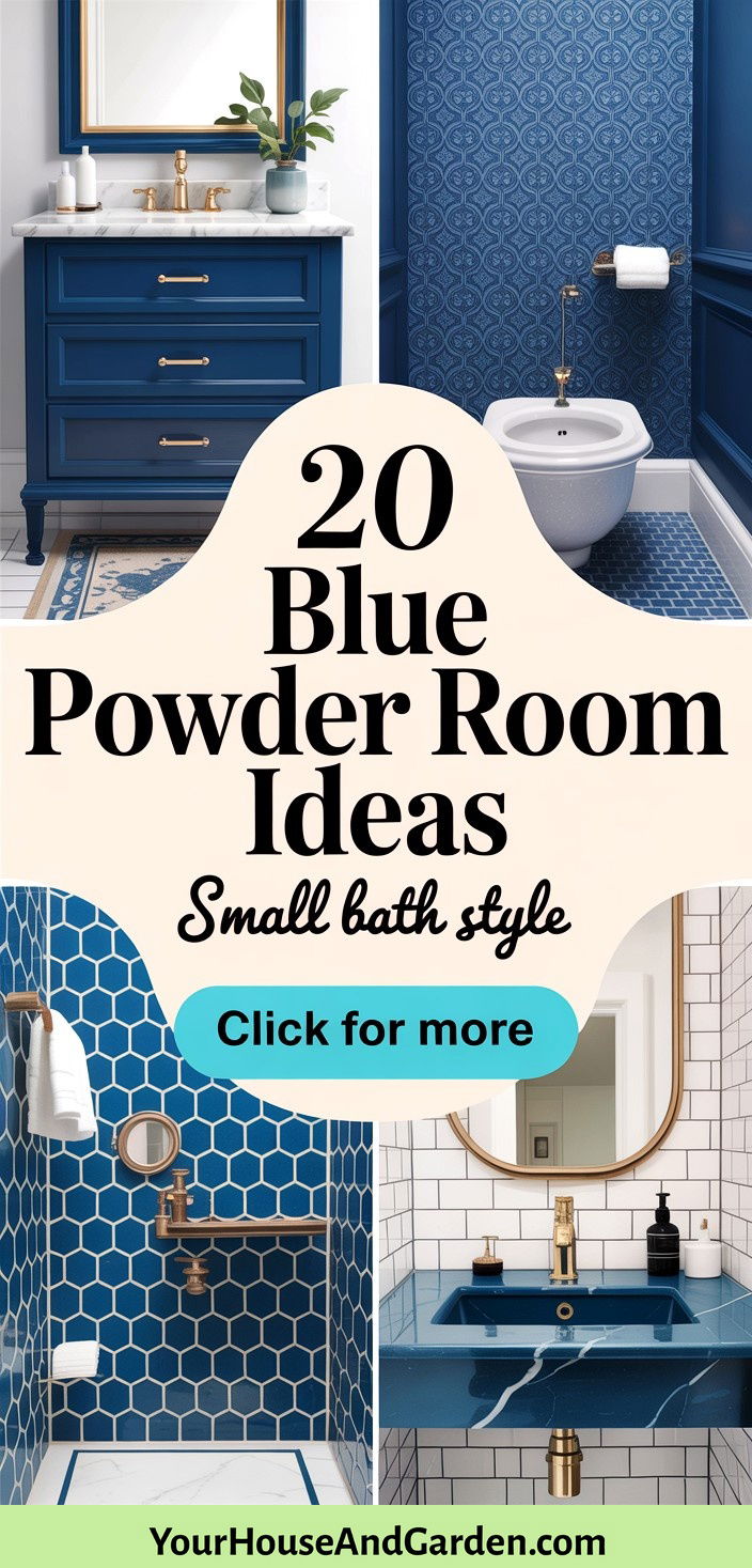 20 Blue Powder Room Ideas Stylish Designs for Small Baths