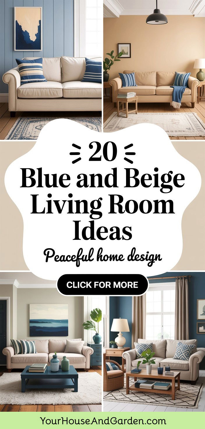 20 Blue and Beige Living Room Ideas Calming Design Palette