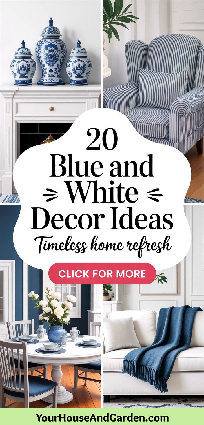 20 Blue and White Decor Ideas to Refresh Your Home Style - 20 Blue and White Decor Ideas to Refresh Your Home Style