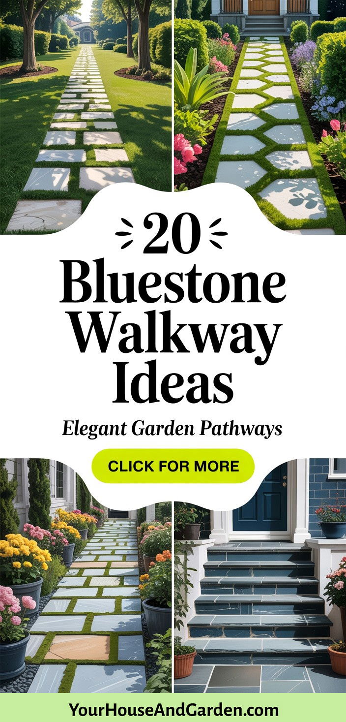 20 Bluestone Walkway Ideas for Elegant Garden Pathways - 20 Bluestone Walkway Ideas for Elegant Garden Pathways