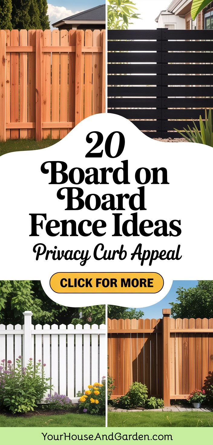 20 Board on Board Fence Ideas for Privacy and Curb Appeal - 20 Board on Board Fence Ideas for Privacy & Curb Appeal