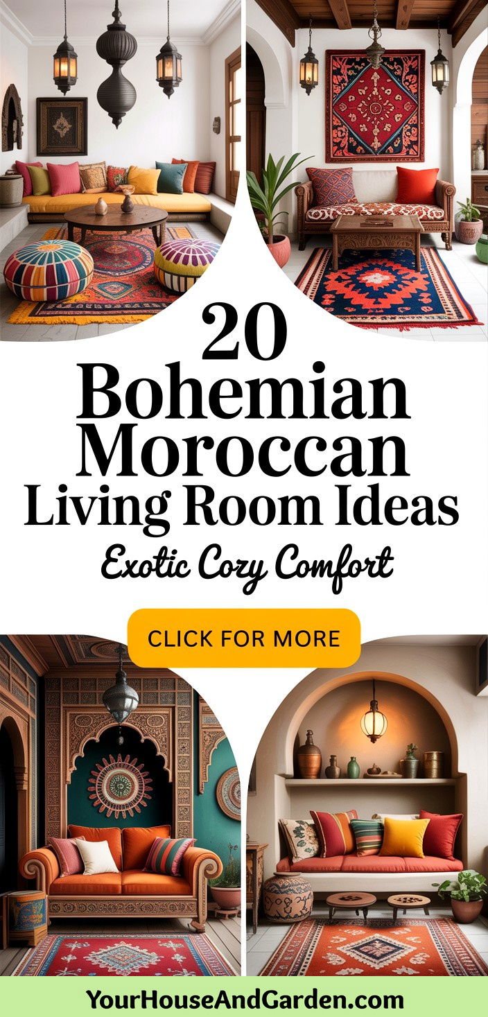 20 Bohemian Moroccan Living Room Ideas Exotic and Cozy