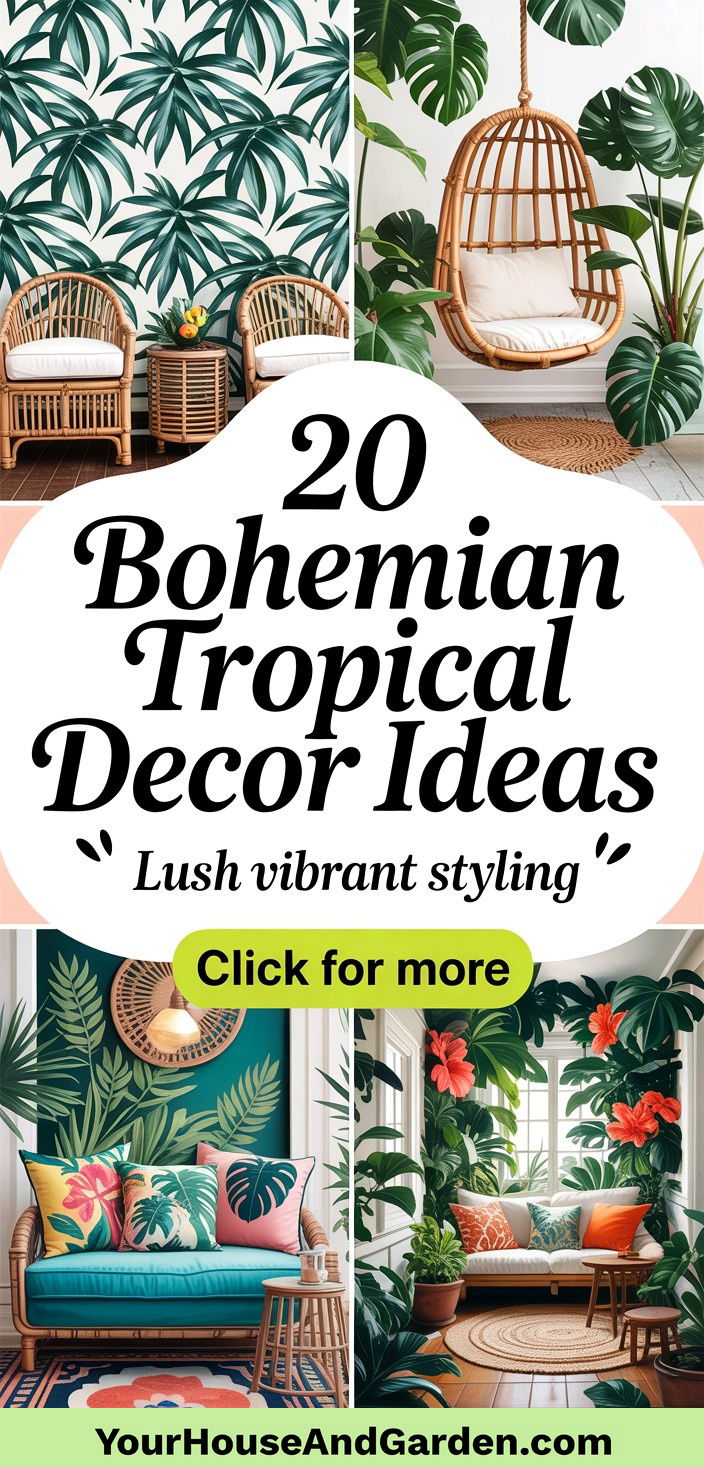 20 Bohemian Tropical Decor Ideas Lush and Vibrant Home Styling