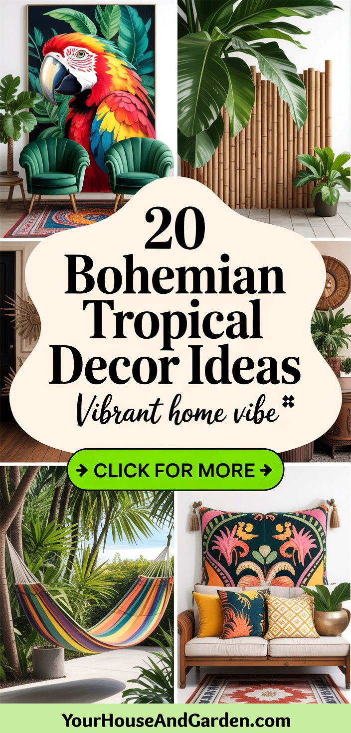 20 Bohemian Tropical Decor Ideas for a Vibrant Home Vibe - 20 Bohemian Tropical Decor Ideas for a Vibrant Home Vibe