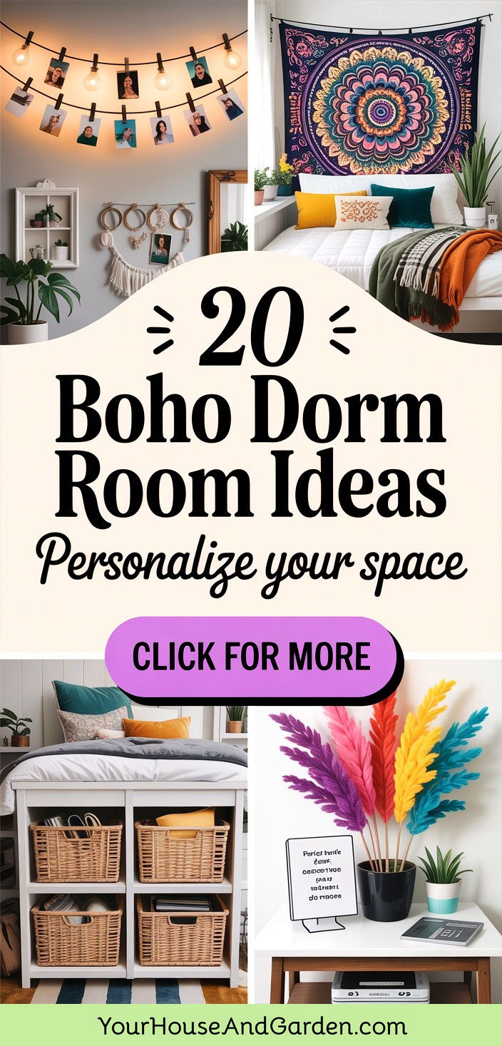 20 Boho Dorm Room Ideas Personalize Your College Space