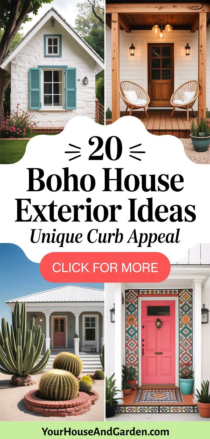 20 Boho House Exterior Ideas for a Unique Bohemian Curb Appeal - 20 Boho House Exterior Ideas for a Unique Bohemian Curb Appeal