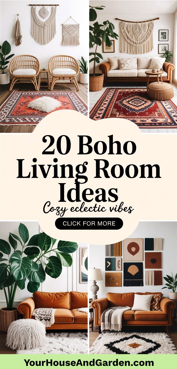 20 Boho Living Room Ideas for Cozy Eclectic Gatherings - 20 Boho Living Room Ideas for Cozy, Eclectic Gatherings
