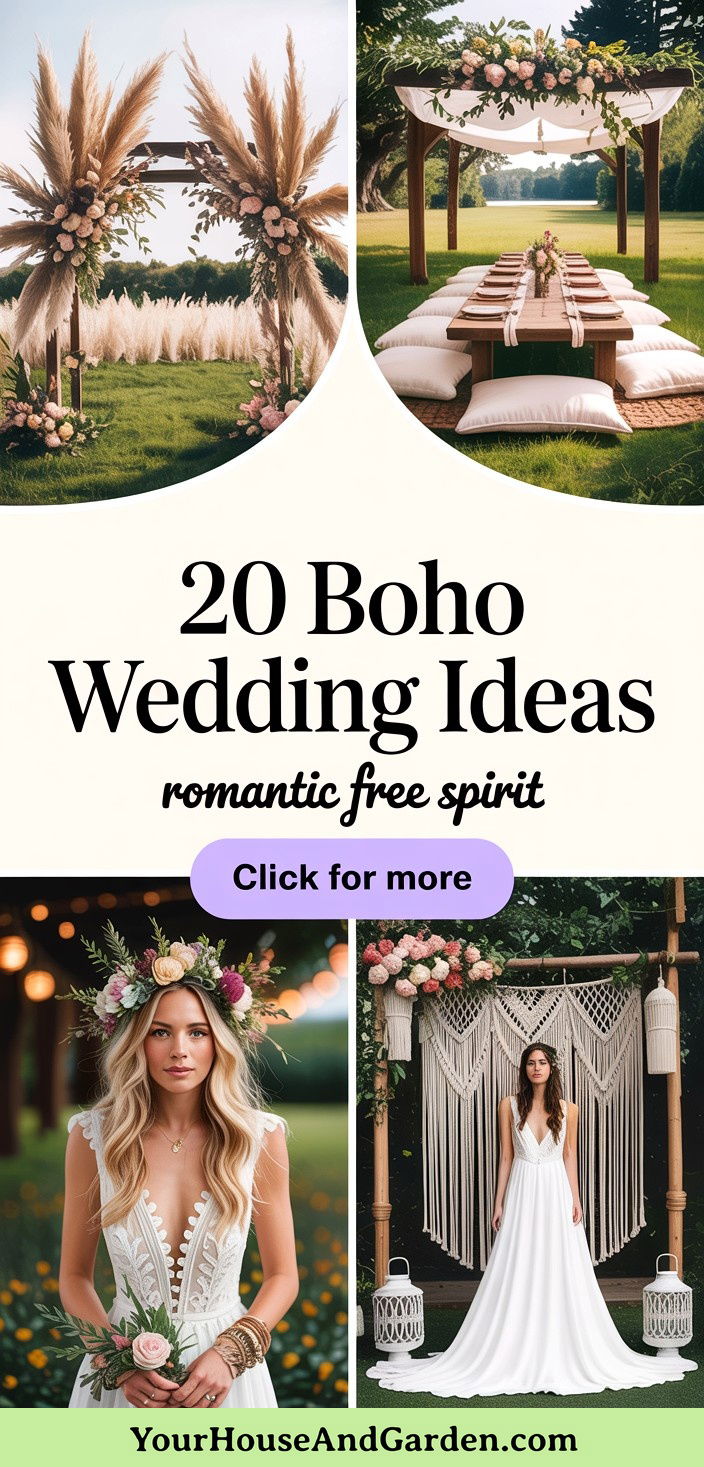 20 Boho Wedding Ideas for a Free-Spirited and Romantic Celebration - 20 Boho Wedding Ideas for a Free-Spirited and Romantic Celebration