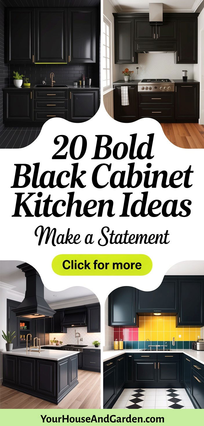 20 Bold Black Cabinet Kitchen Design Inspirations - 20 Bold Black Cabinet Kitchen Design Inspirations