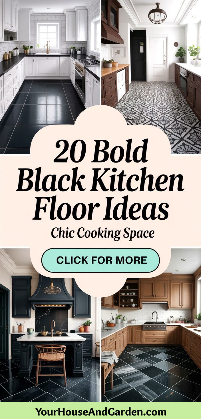 20 Bold Black Kitchen Floor Ideas for a Chic Cooking Space - 20 Bold Black Kitchen Floor Ideas for a Chic Cooking Space
