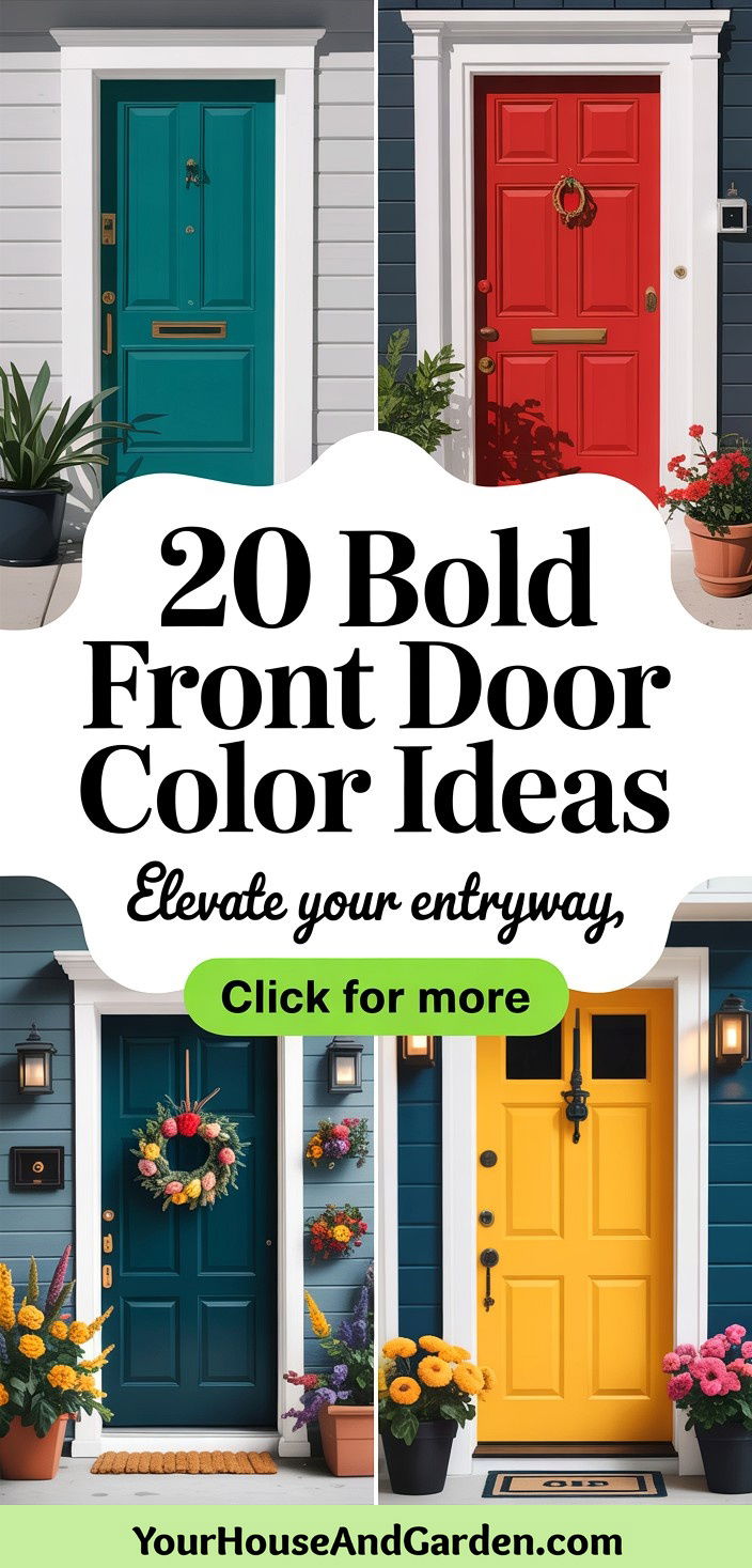 20 Bold Front Door Color Ideas to Transform Your Entryway - 20 Bold Front Door Color Ideas to Transform Your Entryway