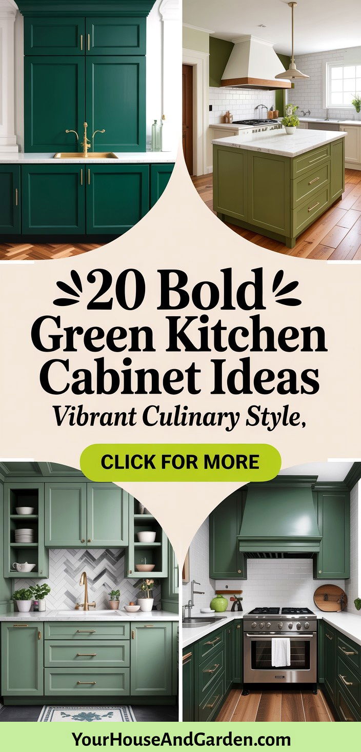 20 Bold Green Kitchen Cabinet Ideas for Vibrant Cooking Spaces - 20 Bold Green Kitchen Cabinet Ideas for Vibrant Cooking Spaces