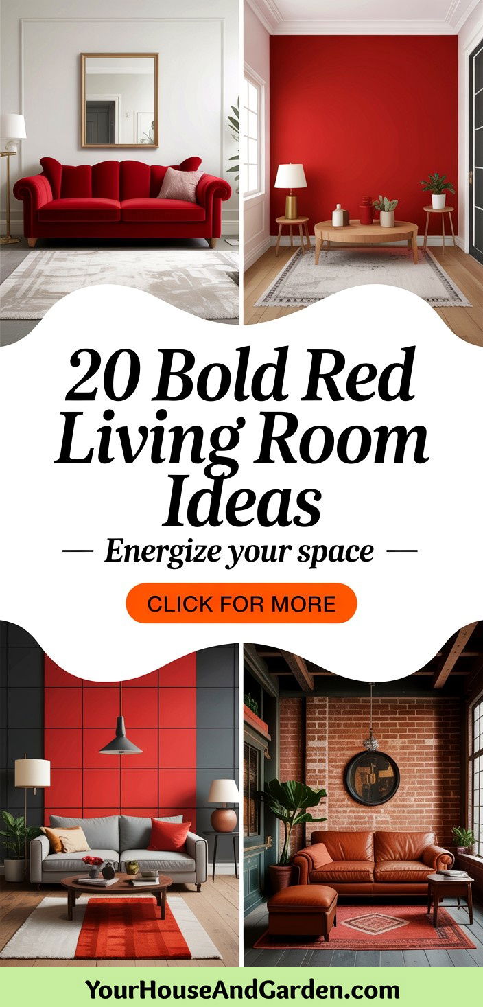 20 Bold Red Living Room Ideas to Energize Your Space - 20 Bold Red Living Room Ideas to Energize Your Space