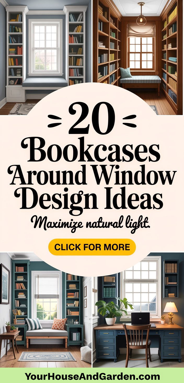 20 Bookcases Around Window Design Ideas to Maximize Light - 20 Bookcases Around Window Design Ideas to Maximize Light