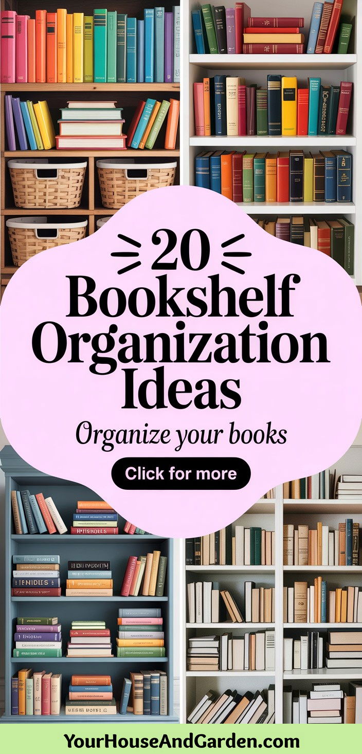 20 Bookshelf Organization Ideas for Tidy Chic Look - 20 Bookshelf Organization Ideas for Tidy Chic Look